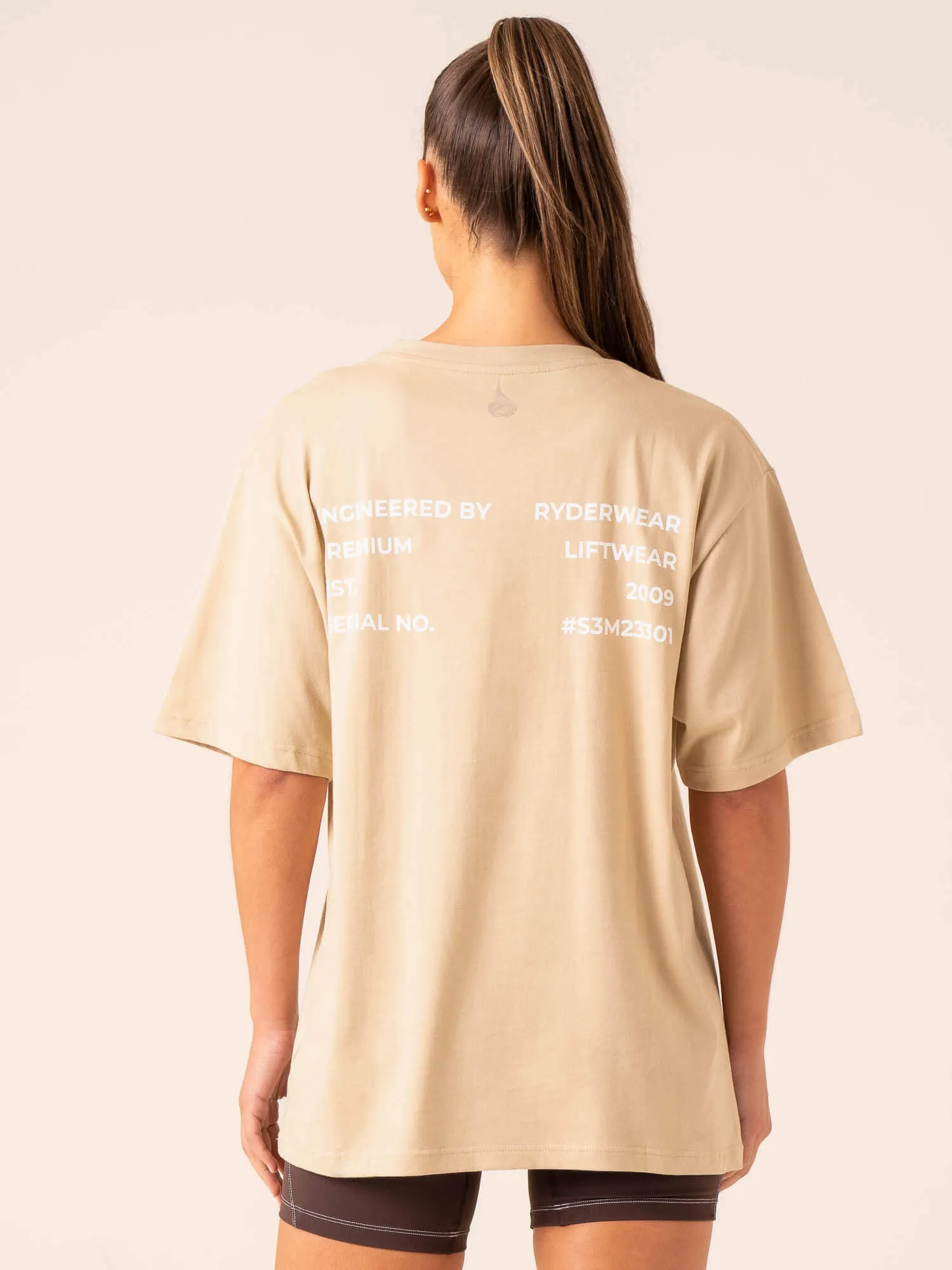 Sustainable Production Process Comfort and Breathable Industry Oversized T-Shirt - Sandstone