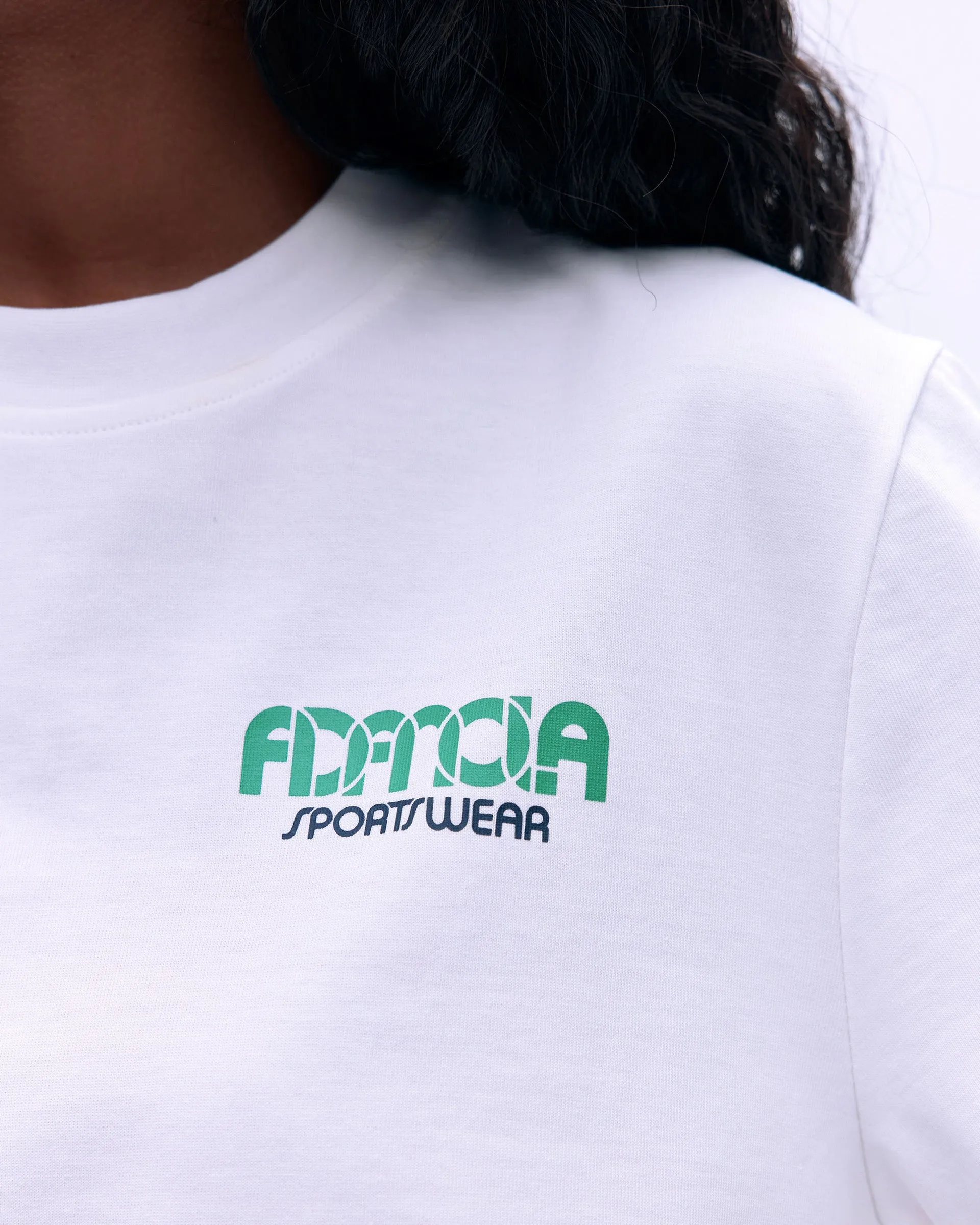 Sportswear Short Sleeve Oversized T-shirt - White/Jade Green Quick Change