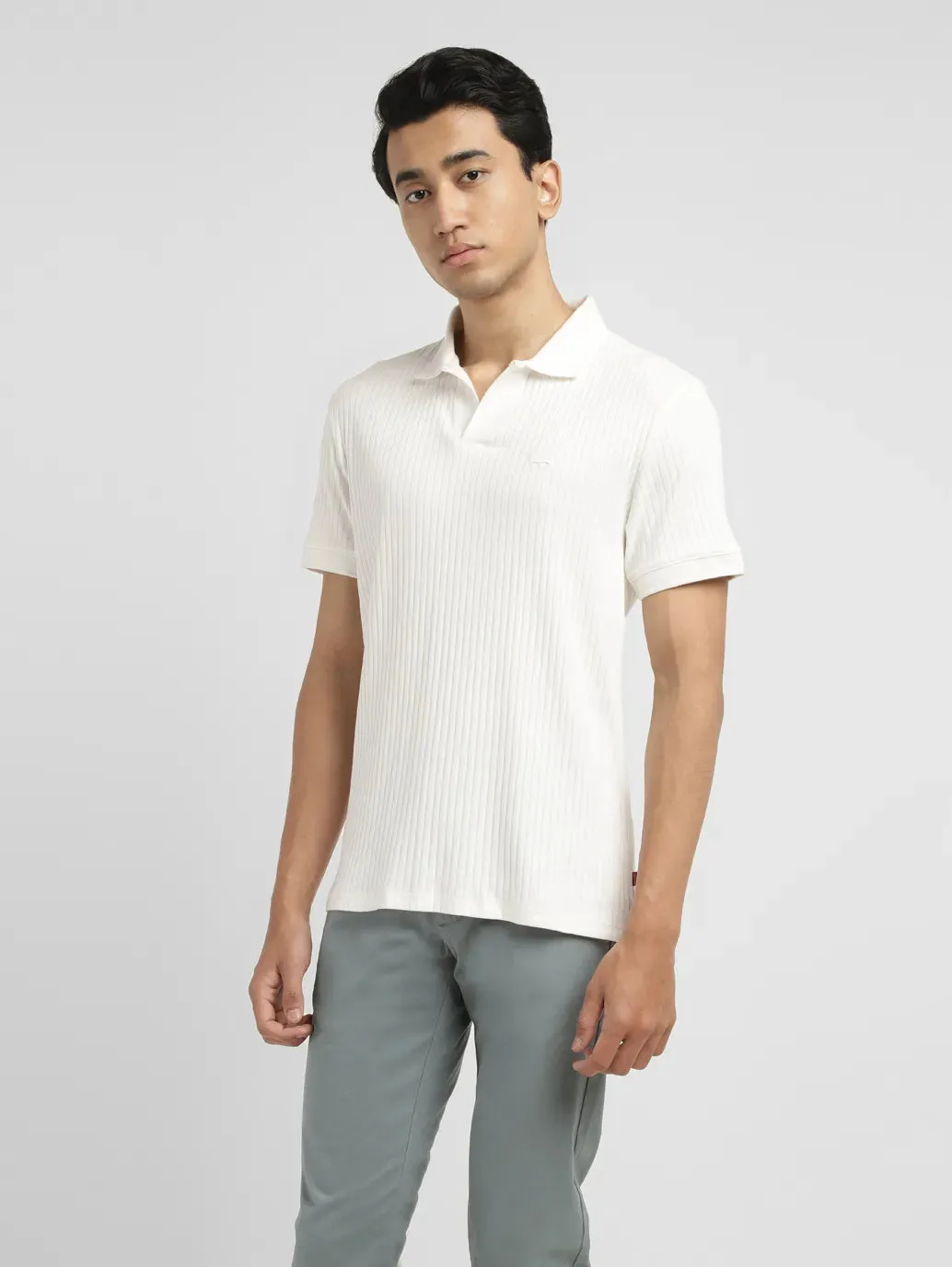 Men's Solid Slim Fit Polo T-shirt Luxury Fit
