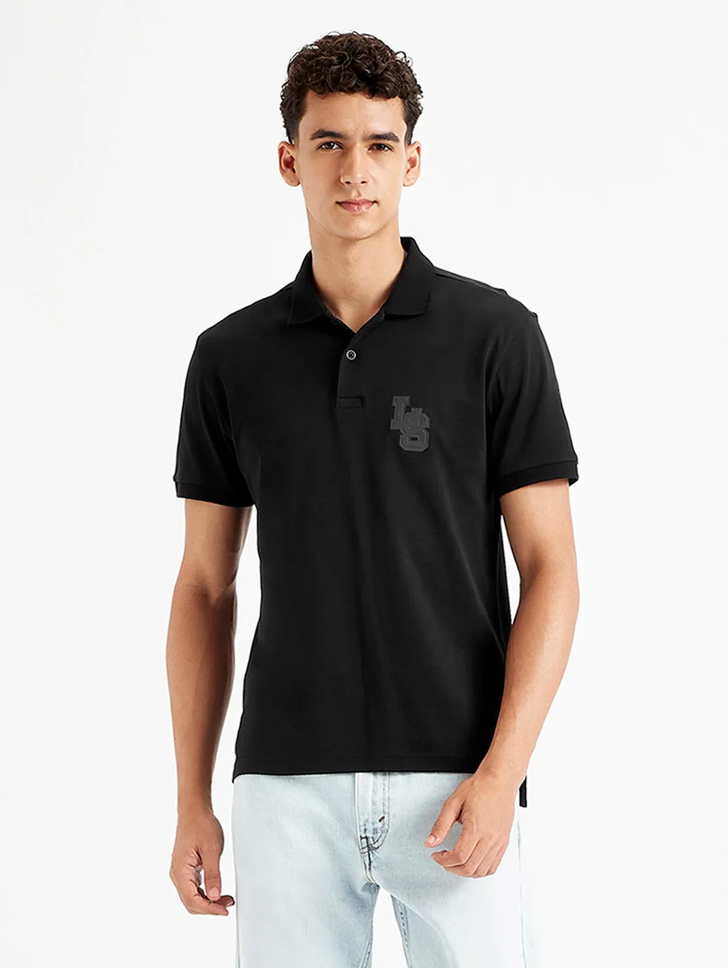 Moisture wicking Men's Solid Slim Fit Polo T-Shirt
