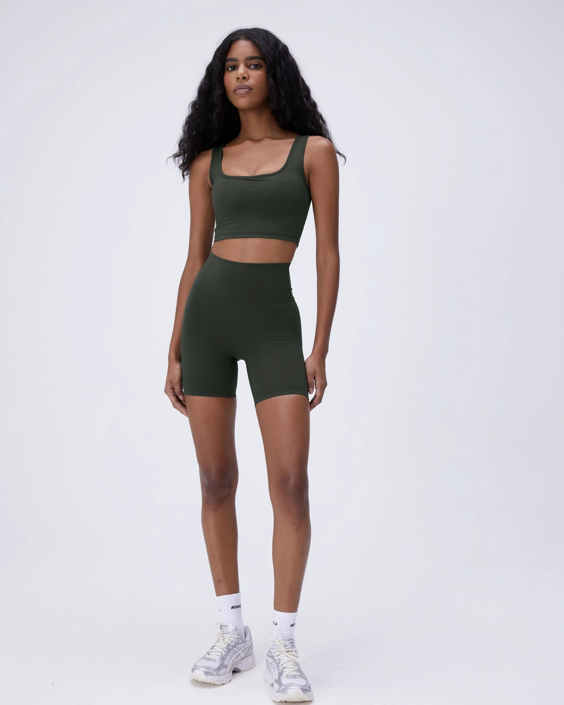 Ultimate Crop Shorts - Dark Olive Chill Vibe Move Flow