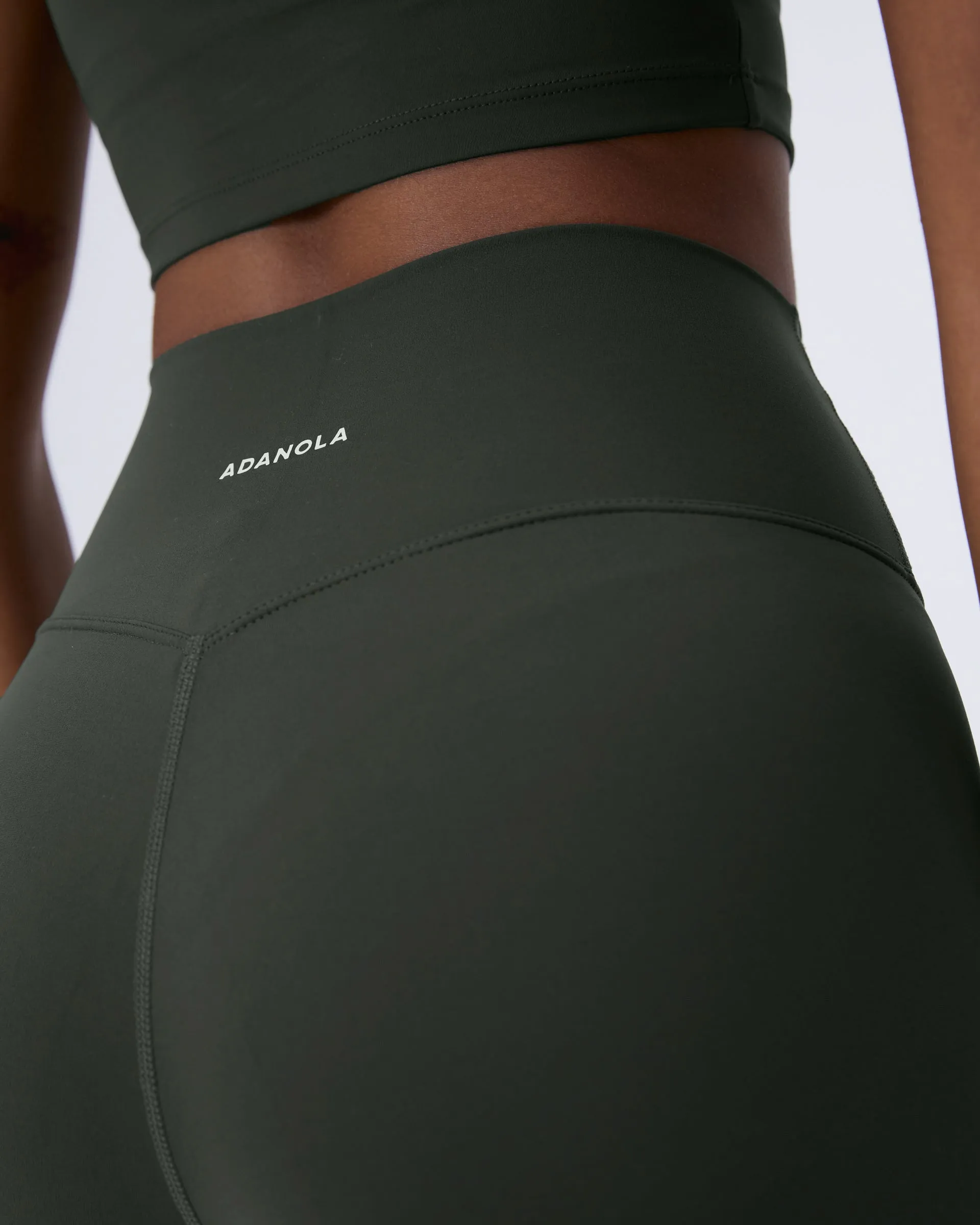 All Day Movement Fit Stretchable Material Ultimate Crop Shorts - Dark Olive