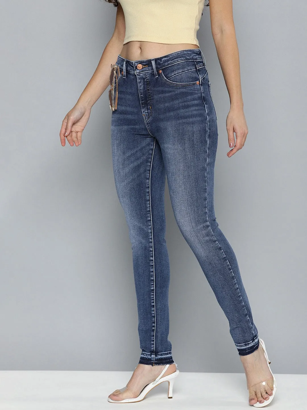 Women's Blue Revel Shaping Skinny Fit High Rise Jeans Seasonless wear Tailored Cut