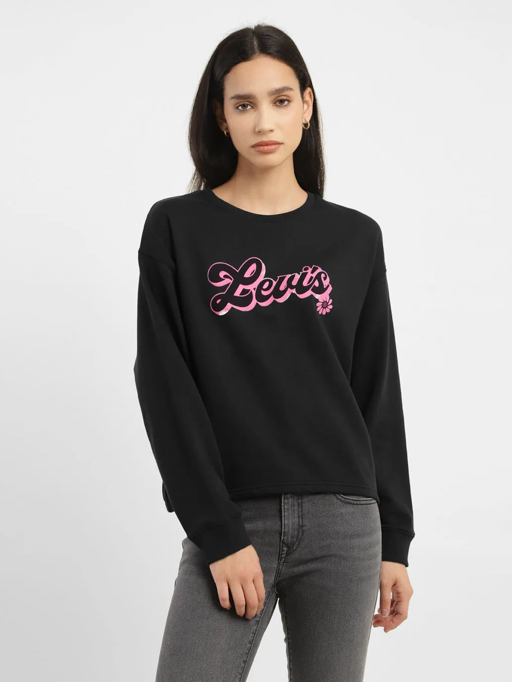 Women's Brand Logo Crew Neck Sweatshirt Limited Edition