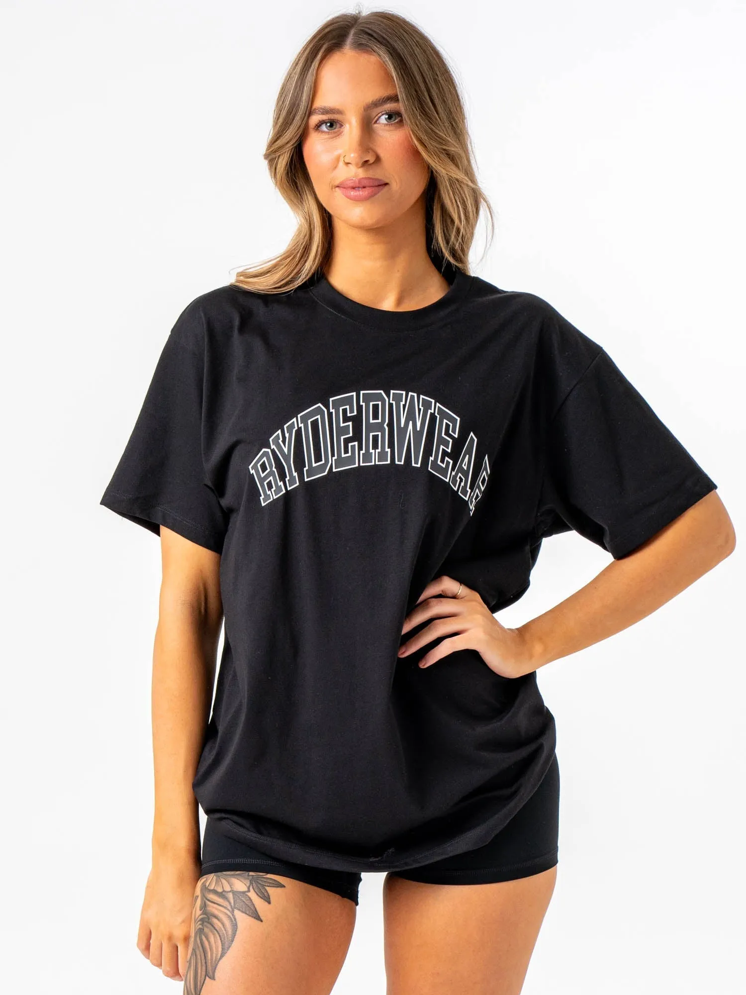 Unisex Collegiate T-Shirt - Black Daily Style Trend Quick-Dry Fabric