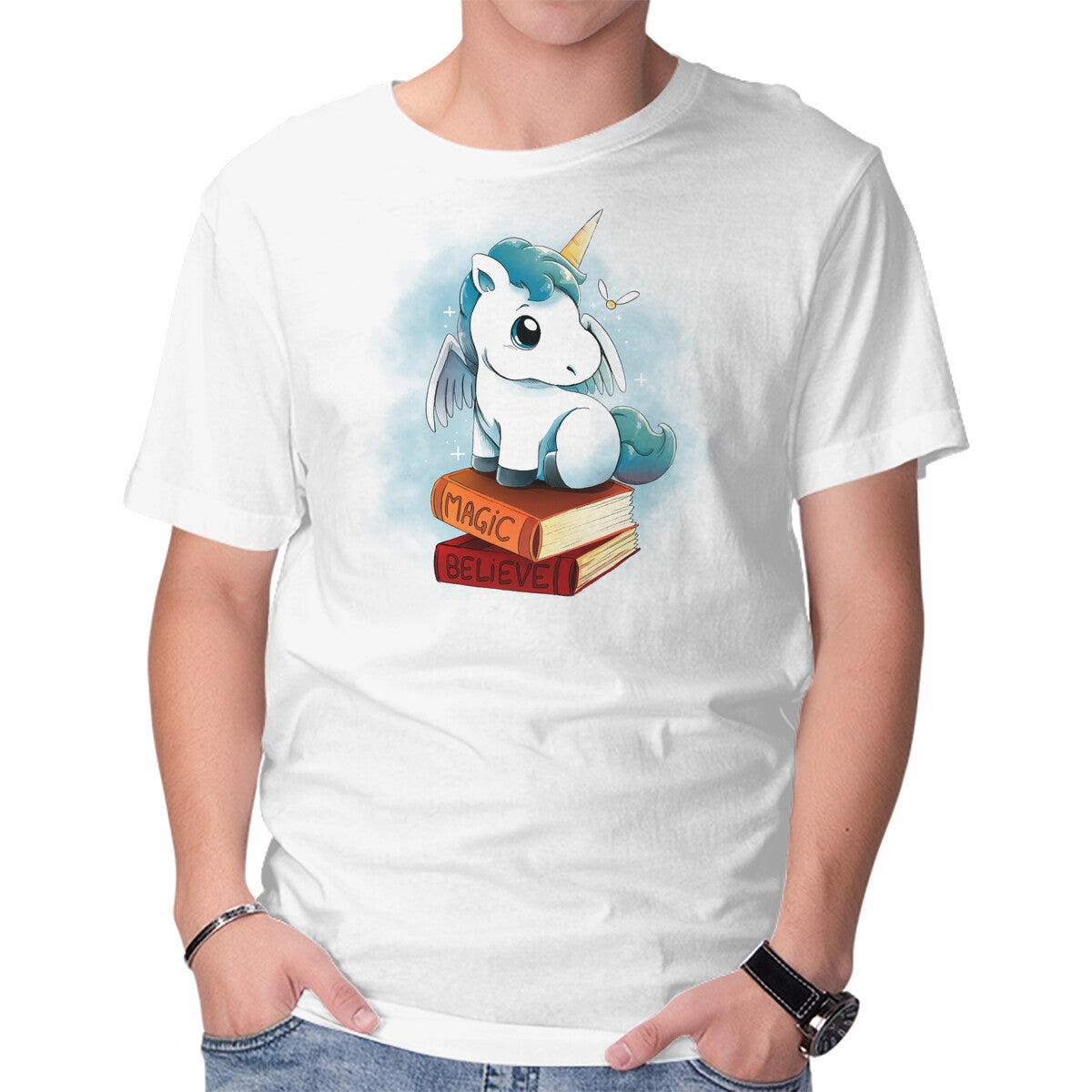 Unicorns And Books Moisture Management Fabric