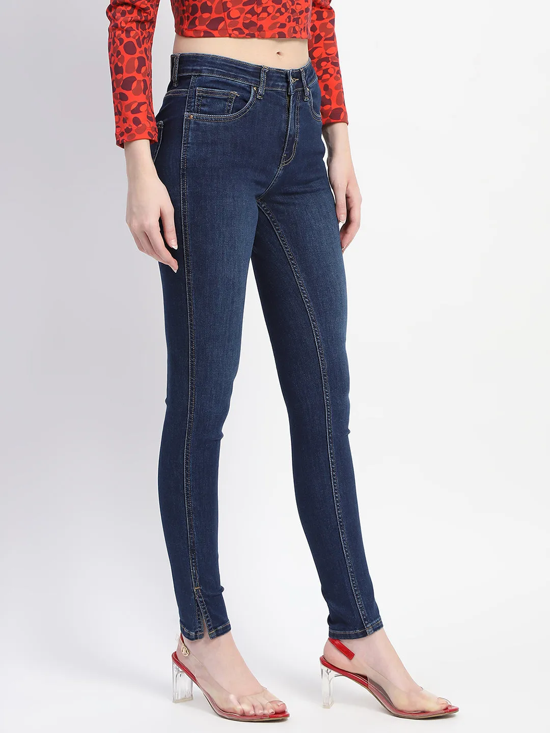 Quick Dry Technology Madame Stone Wash Skinny Fit Blue Denim