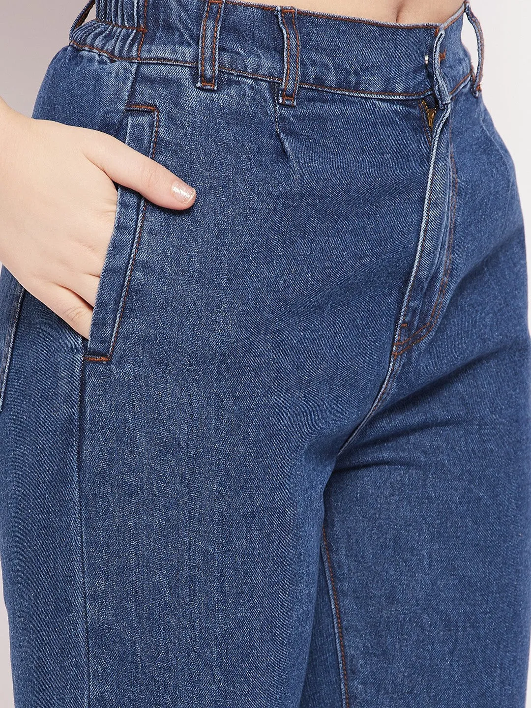 Fitted Comfort Rugged Feel Madame Blue Denim