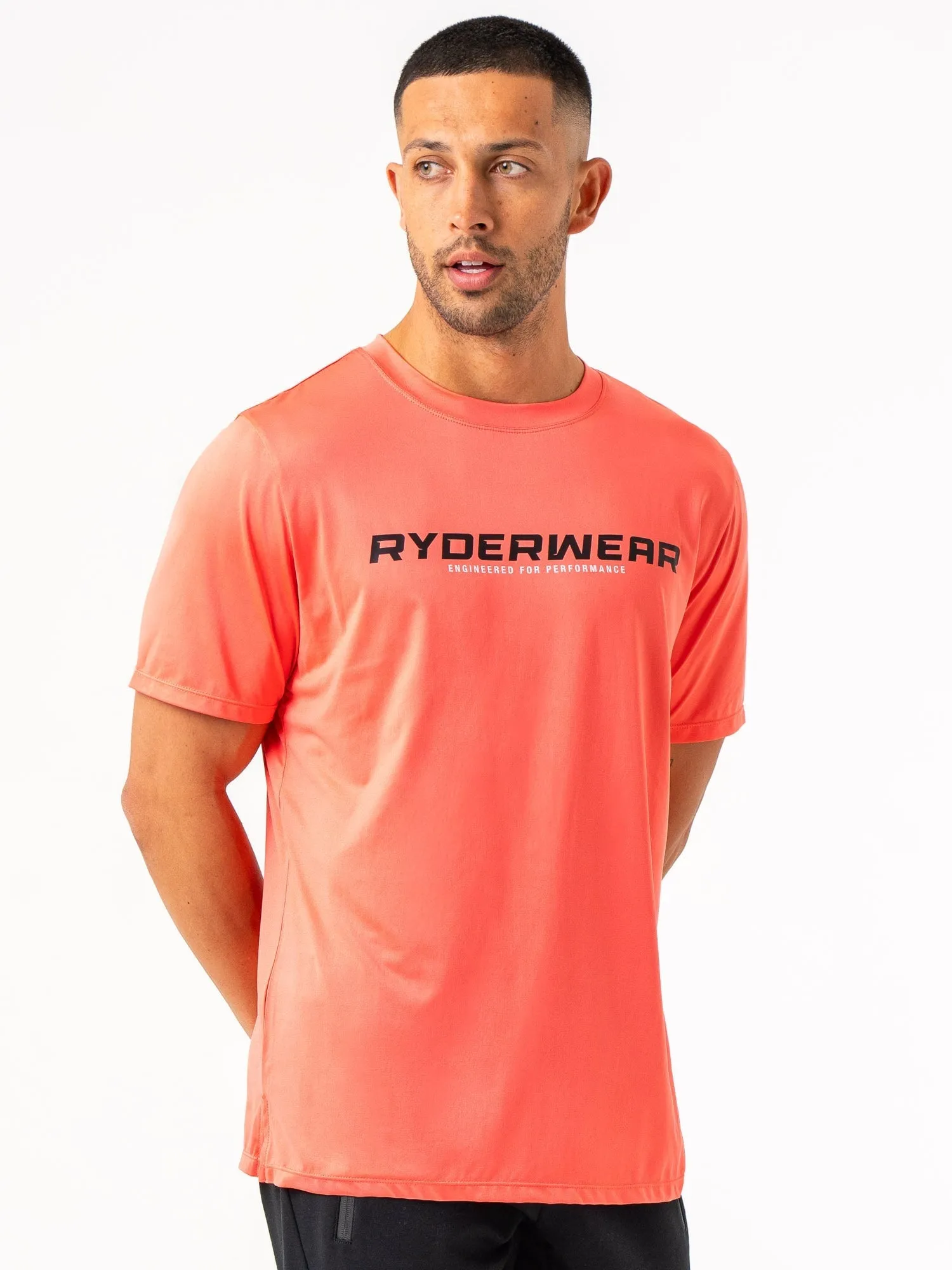 Energy T-Shirt - Coral Microfiber texture Vibrant Prints