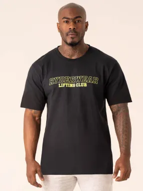 Lifting Club T-Shirt - Black Comfort and Fit Slim Waistband