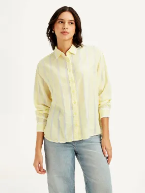 Women's Striped Relaxed Fit Shirt Fashionable Comfort