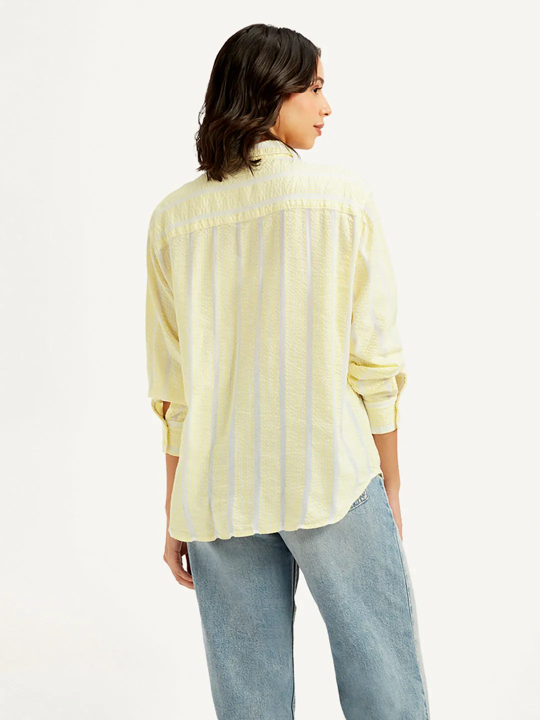 Women's Striped Relaxed Fit Shirt Workwear Option