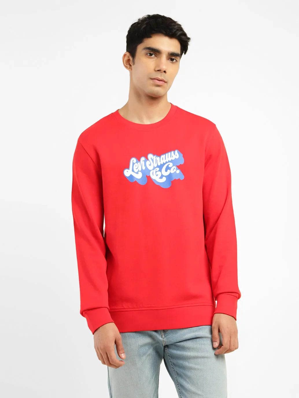 Weekend Ready Men's Brand Logo Crew Neck Sweatshirt
