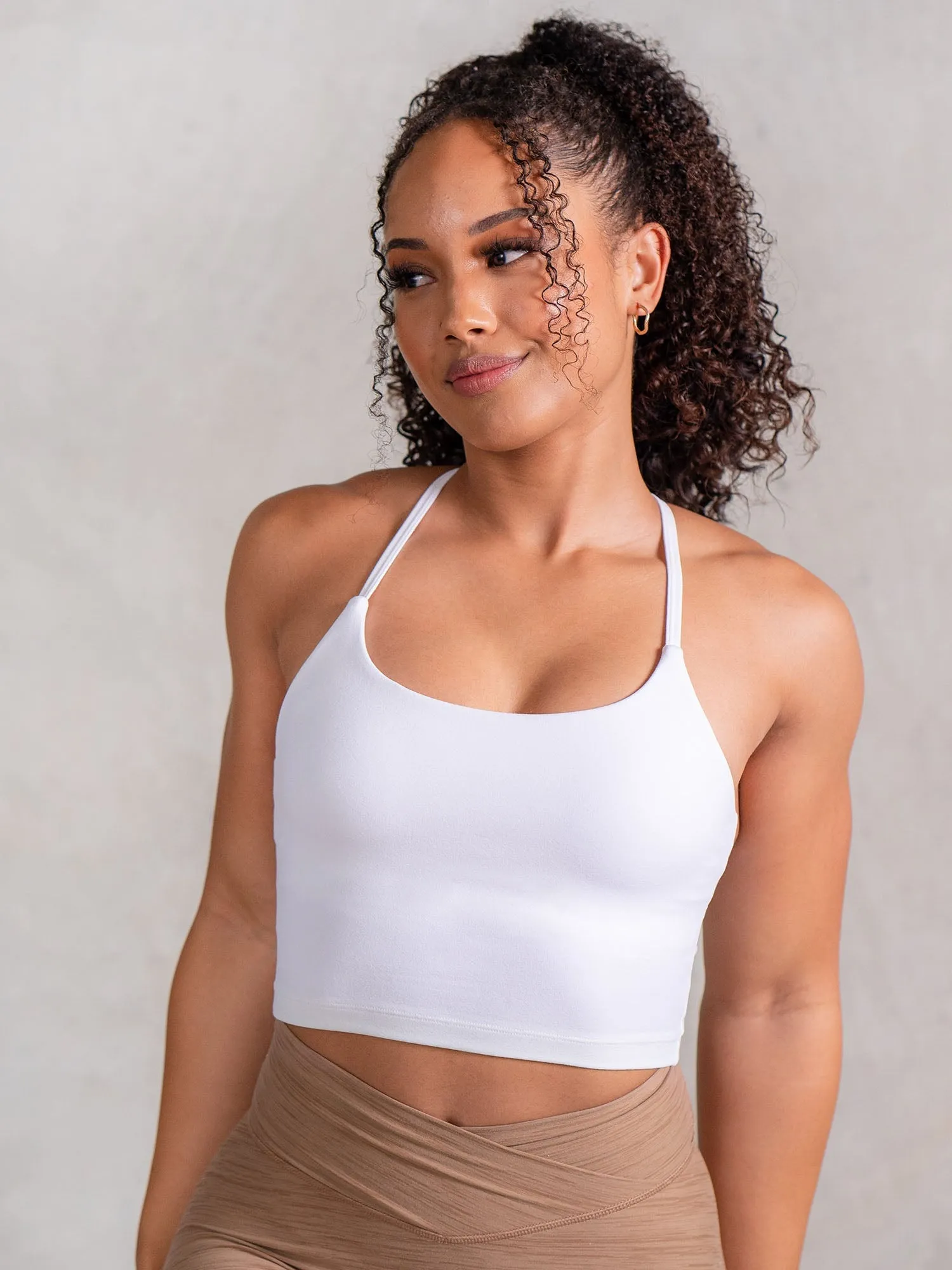 Icon Tank Bra - White AbrasionResistant Surface