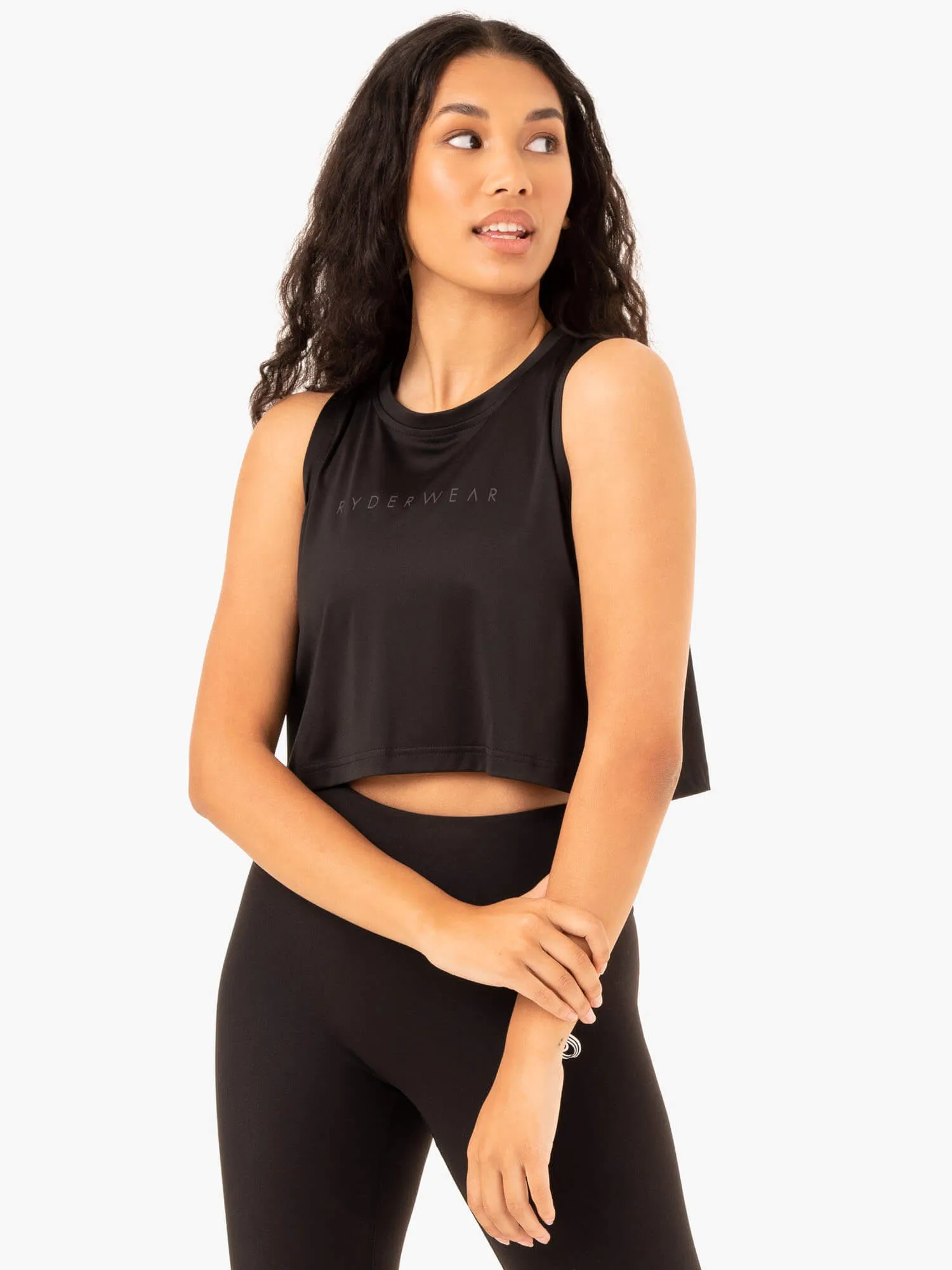 Hybrid Muscle Tank - Black Active Blouse