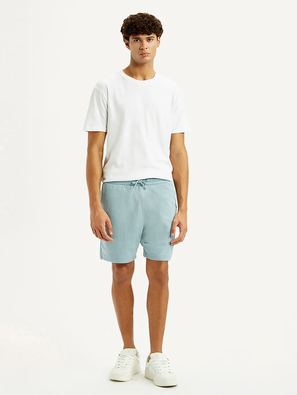 Men's Light Blue Regular Fit Shorts Warm Look Performance Layers