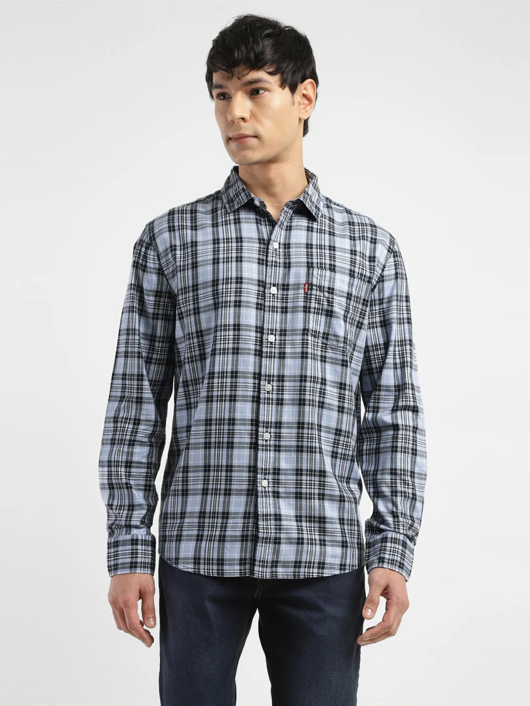 mix and match Men's Checkered Slim Fit Shirt