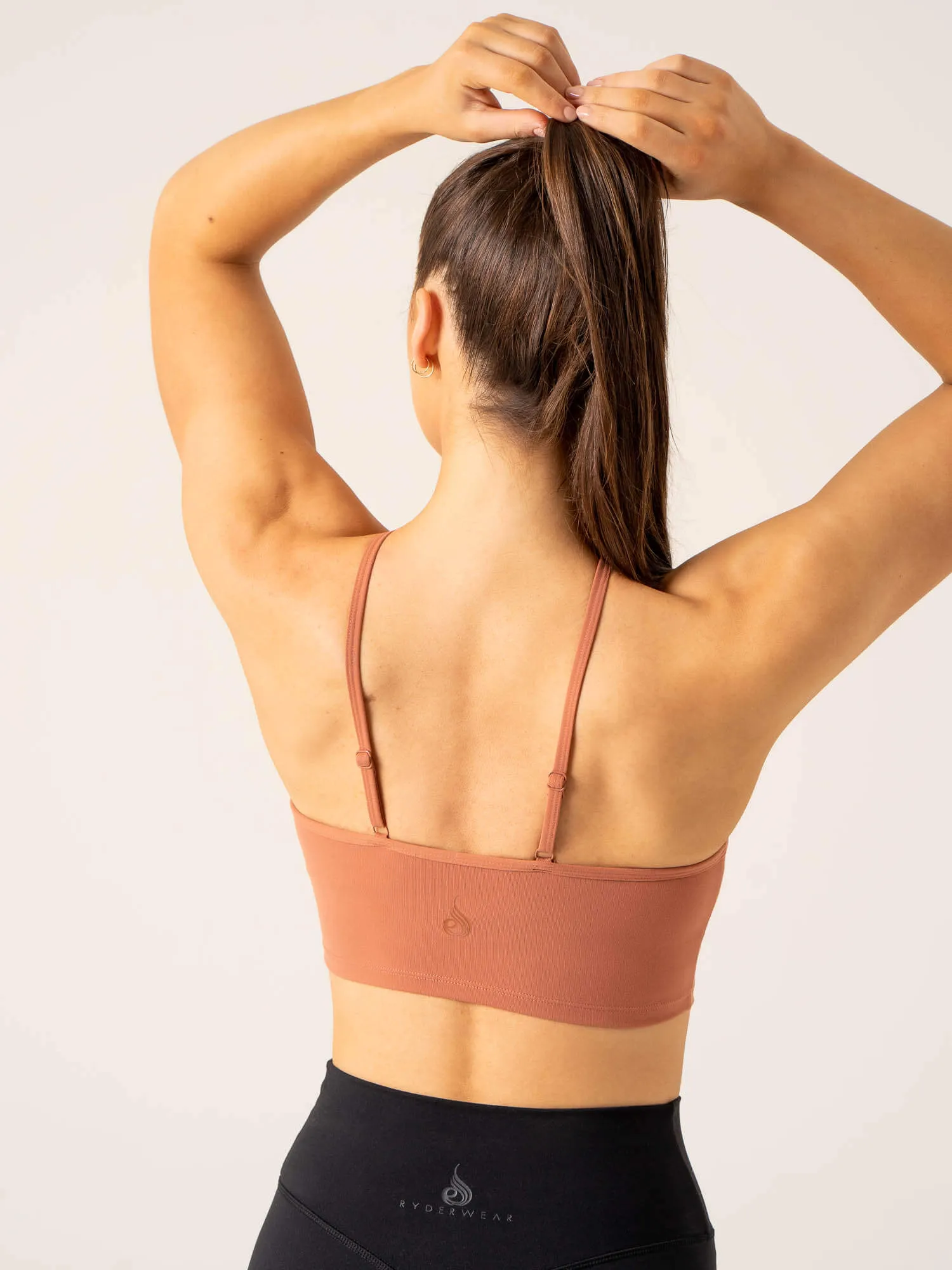 Momentum Tank Bra - Clay Flattering Drape
