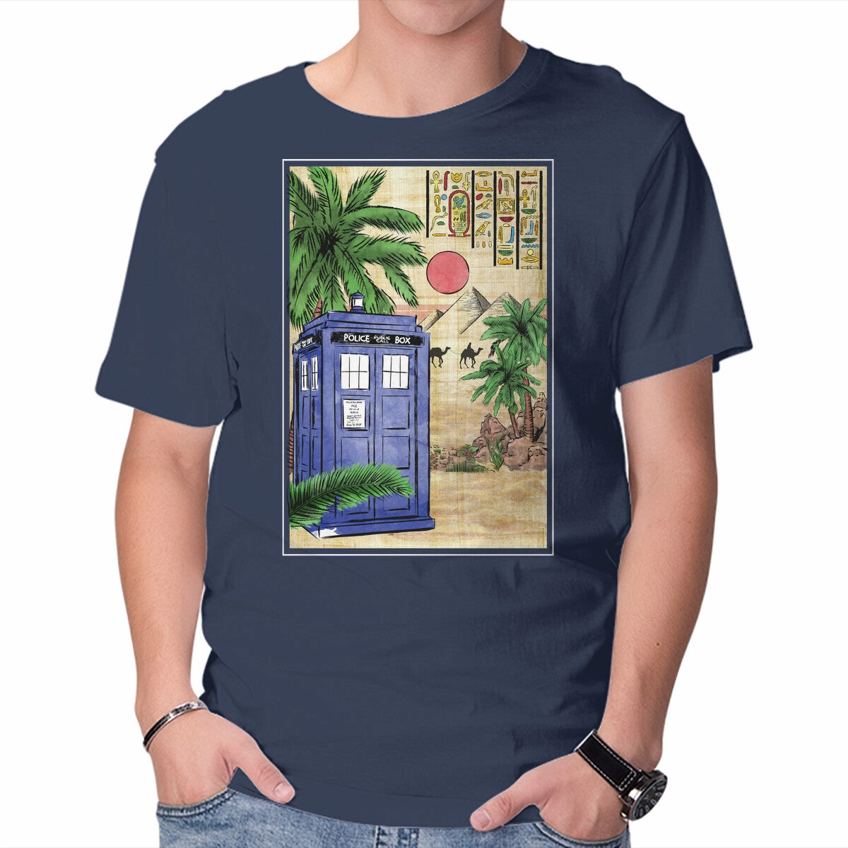 Tardis In Egypt Ribbed Collar Design