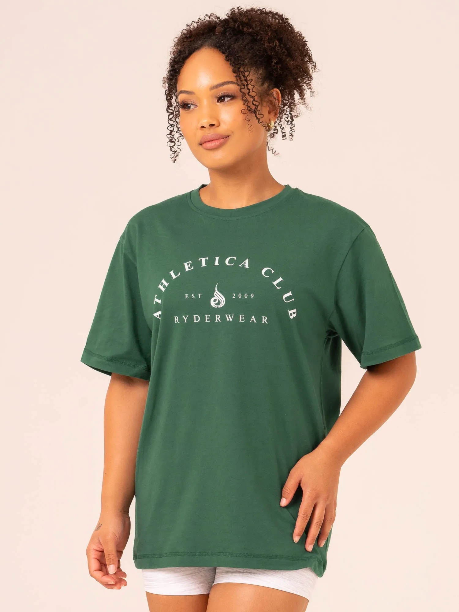 Tempo Oversized T-Shirt - College Green Bright and Bold Light Flex