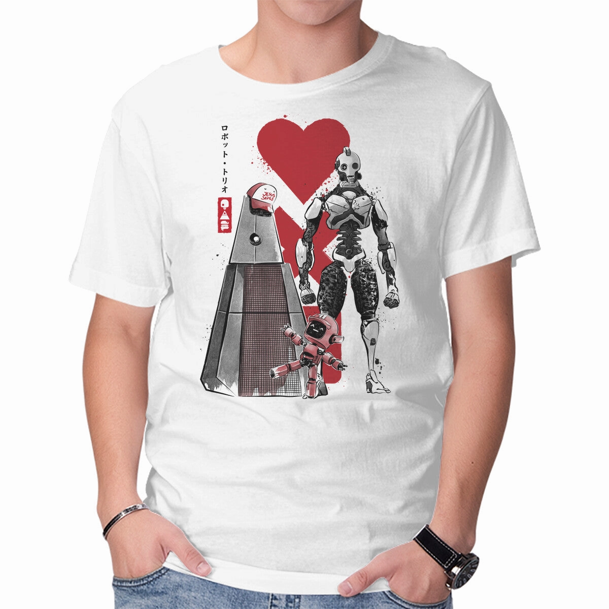 Three Robots Sumi-E Cozy Apparel