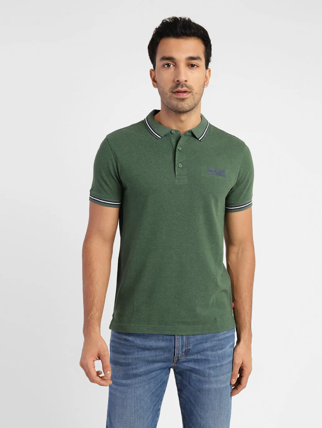 Men's Solid Polo T-shirt Casual Elegance