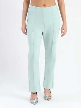 Madame Alex Front Pintuck Detailed Mint Green Trousers SeamlessConstruction TailoredSilhouette