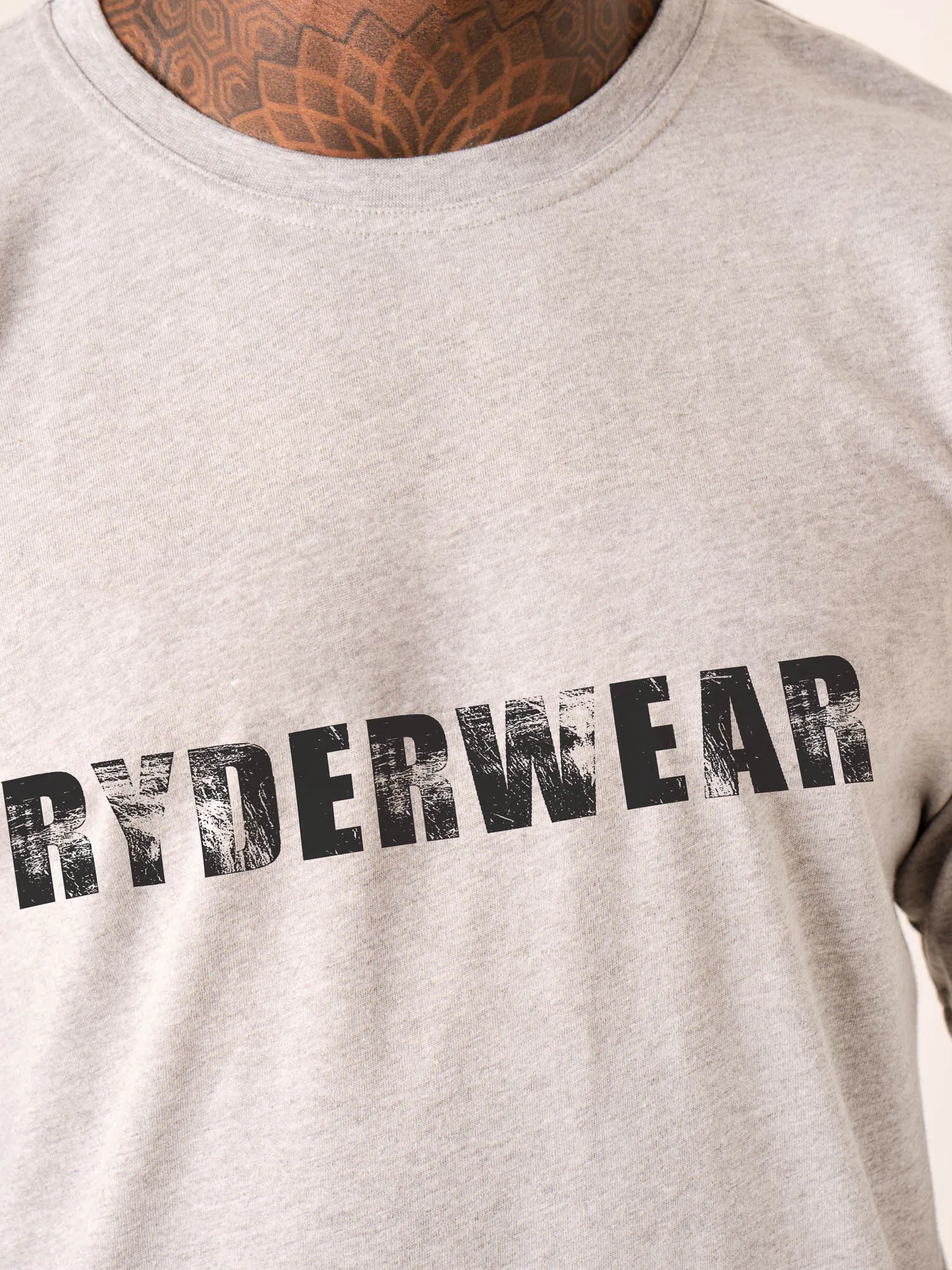 Training T-Shirt - Snow Marl Classic Crew Neck Active Layering