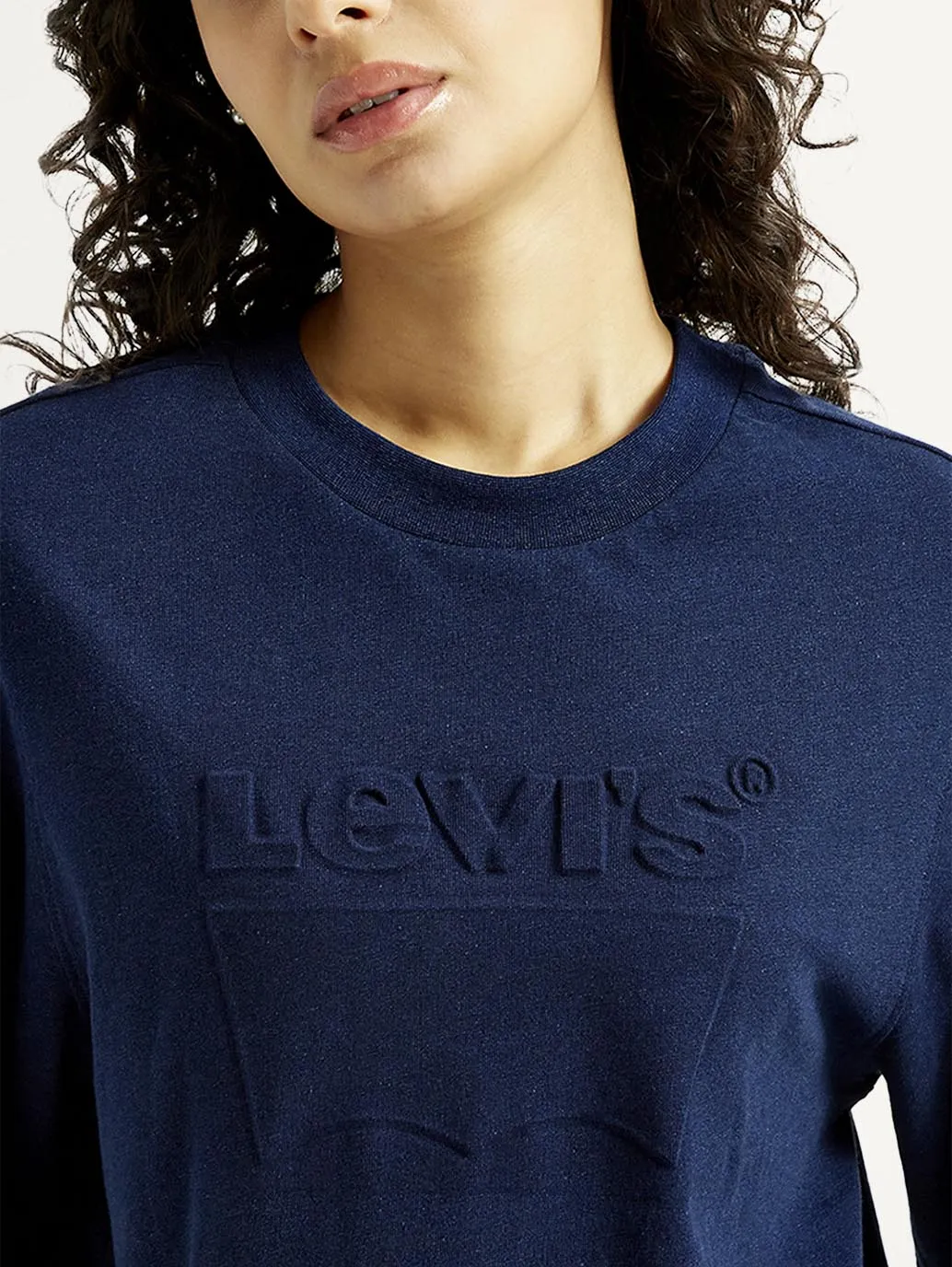 Women's Brand Logo Boxy T-shirt Versatile Option