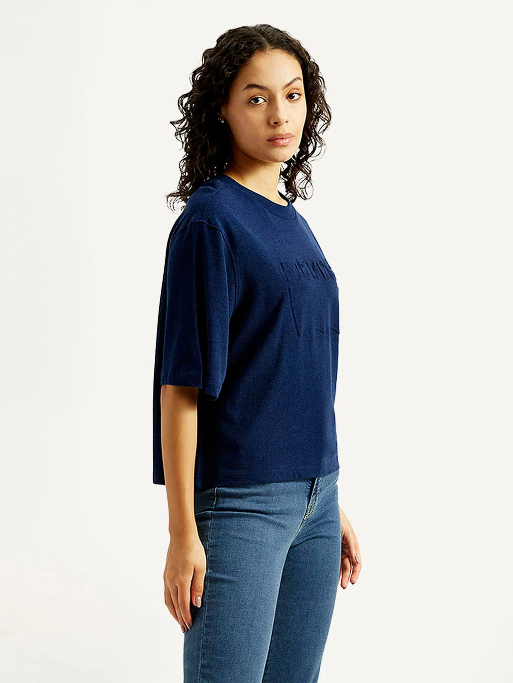 NoSideSeam Women's Brand Logo Boxy T-shirt