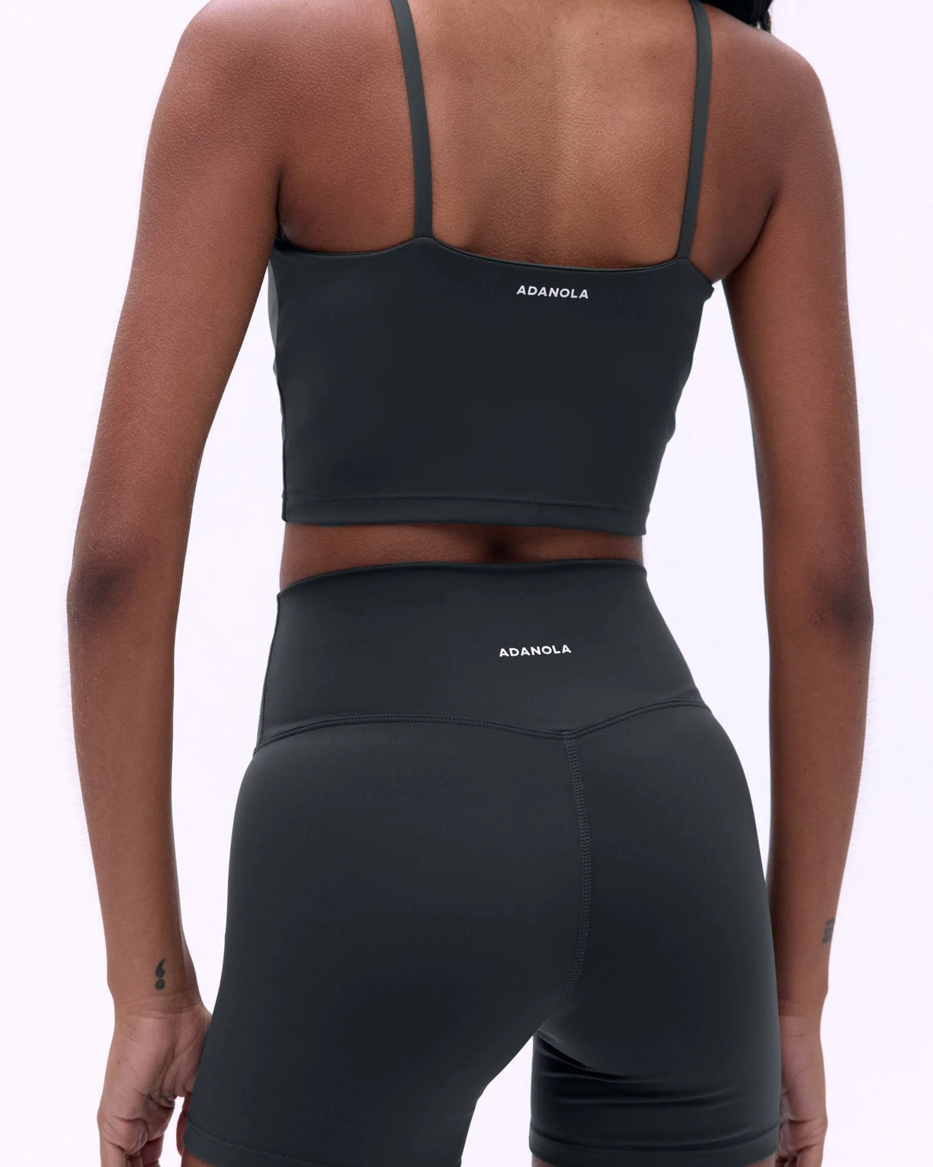 Bright Hues Stretch Wear Ultimate Ultra Crop Shorts - Graphite Grey