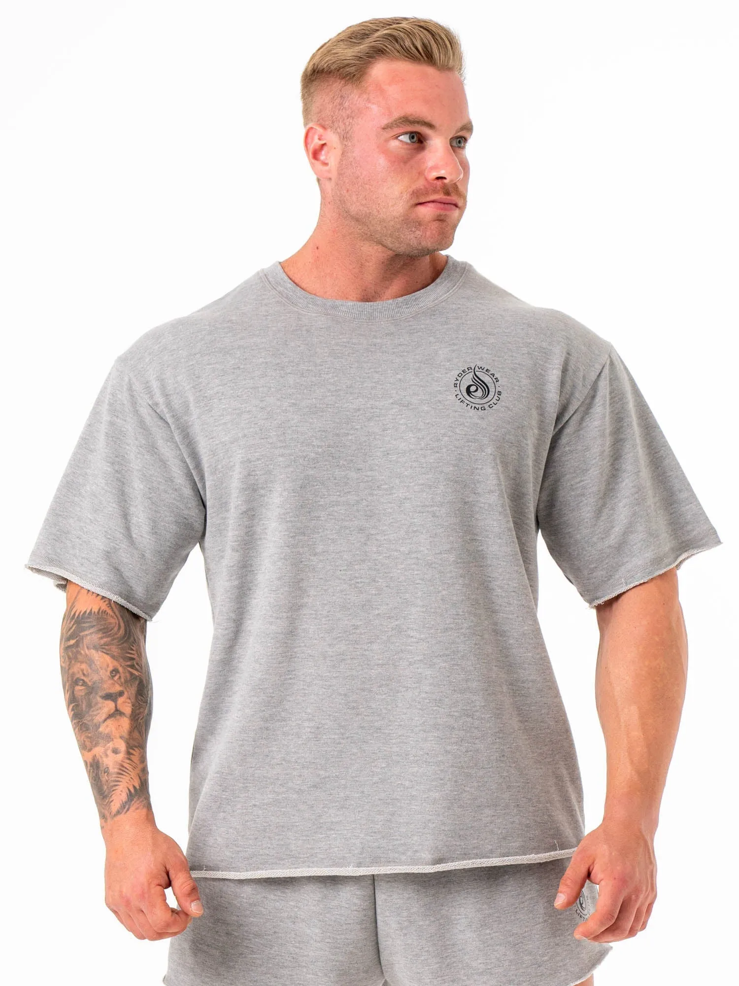 Box Fleece T-Shirt - Grey Marle Comfy Movement Timeless Layer