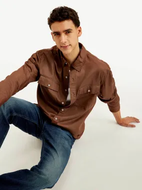 Festival Outfit Dynamic Design Men's Solid Slim Fit Shirt