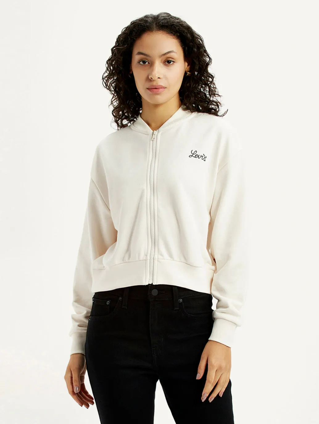 budget-friendly product rough ruggedness Women's Graphic Print Off White Collar Neck Sweatshirt