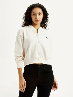 Women's Graphic Print Off White Collar Neck Sweatshirt product gift worthiness