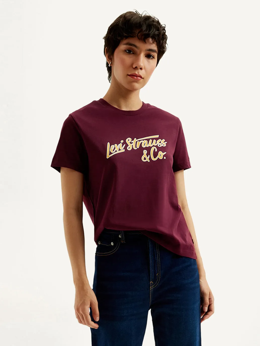 Everyday Wear Women's Typography Maroon Crew Neck T-Shirt