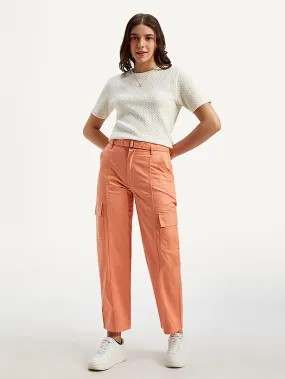 Women's 94 Orange Baggy Fit Mid Rise Jeans Timeless Appeal