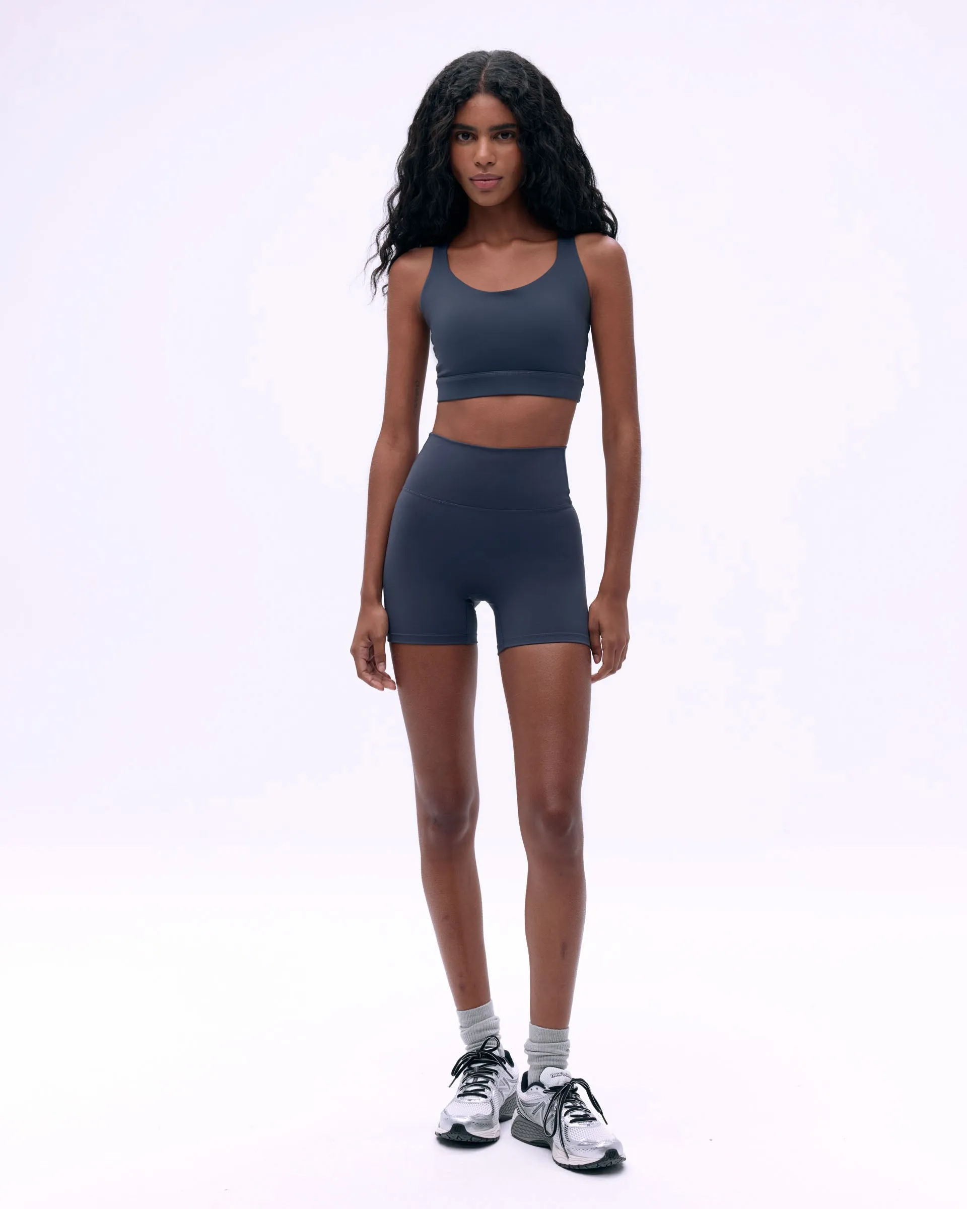 muted colors Ultimate Crop Shorts - Midnight Blue