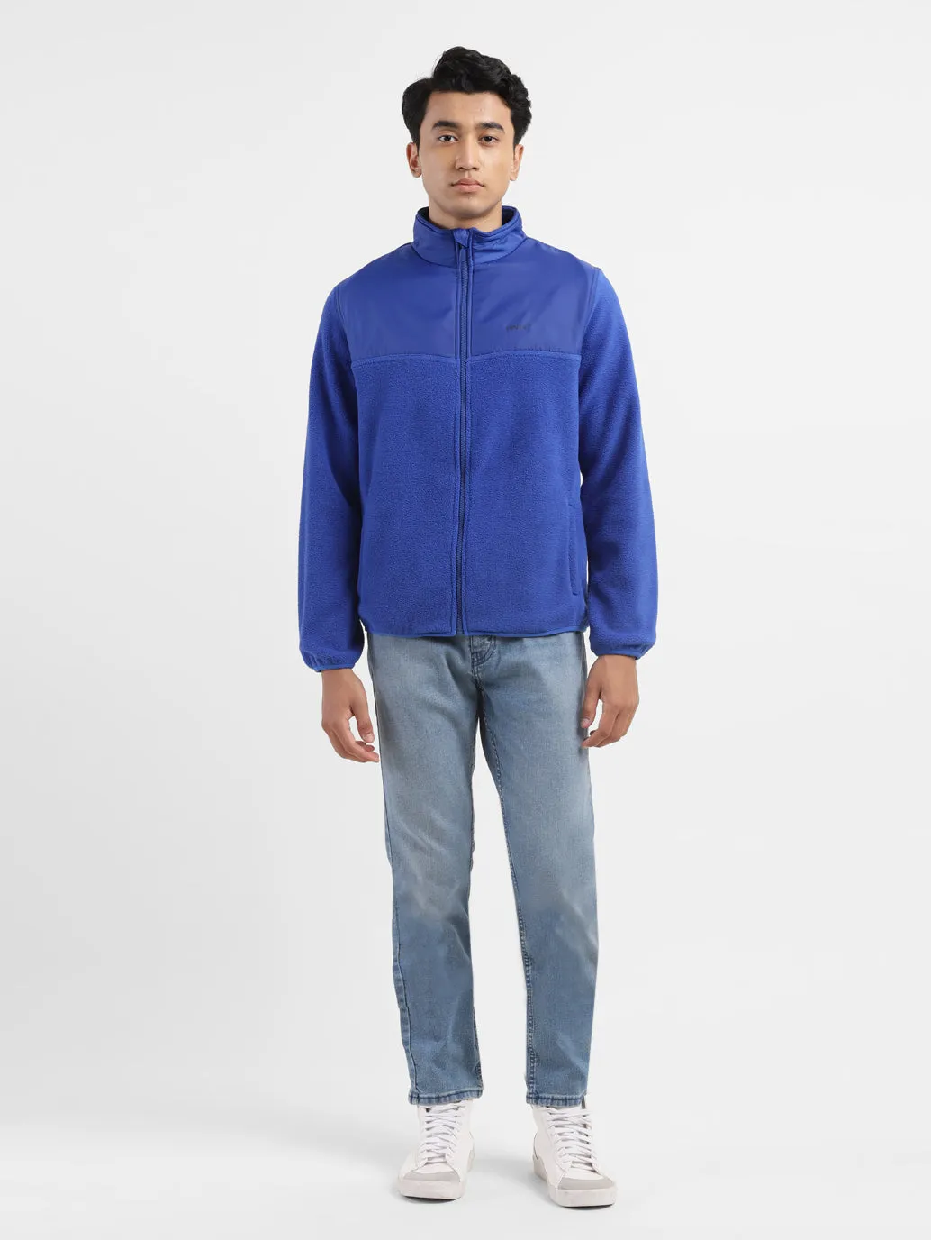 Utility Inspired Look Mens Crew Neck Printed Tailored Jacket