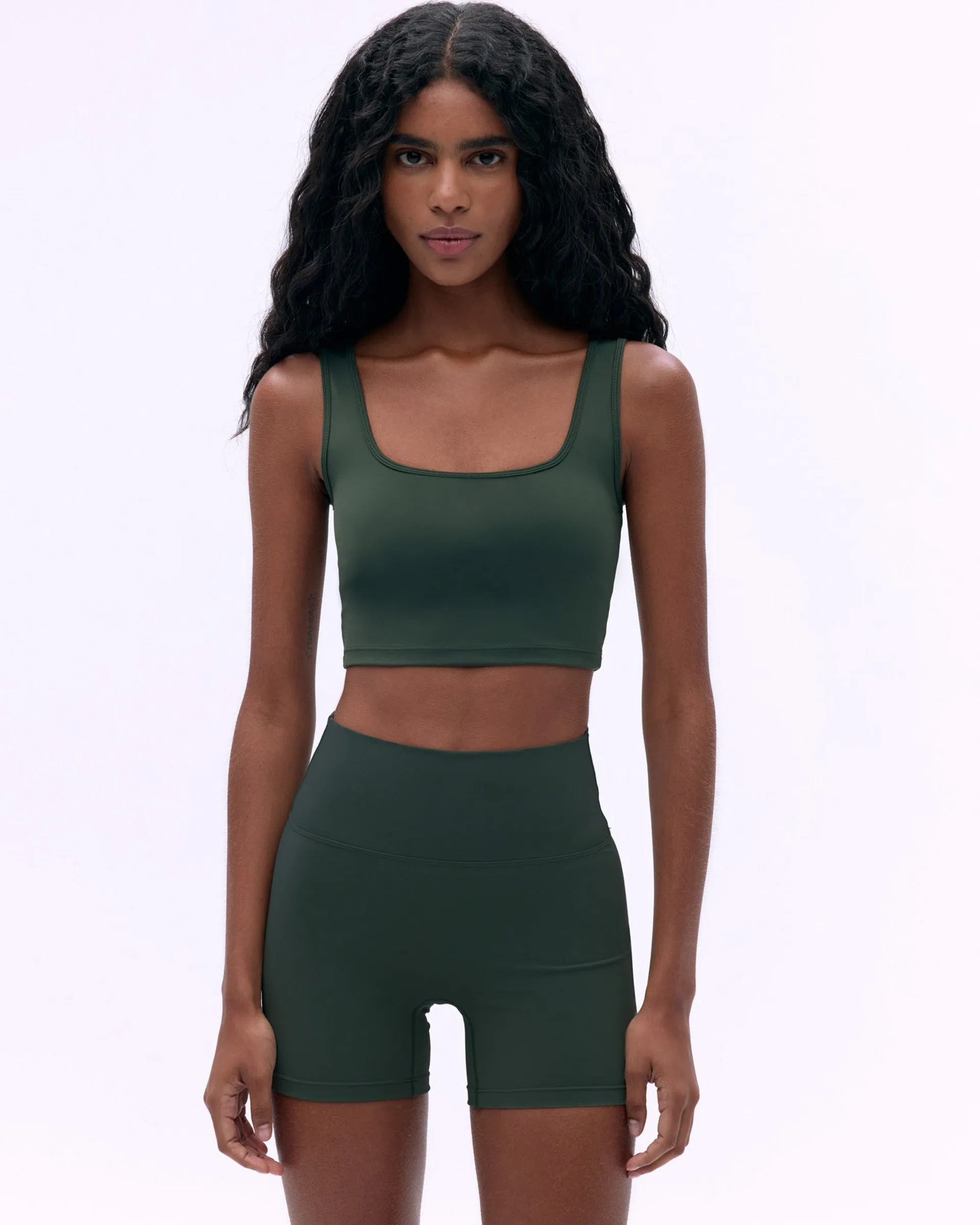 outdoor concert style Ripstop Material Ultimate Ultra Crop Shorts - Dark Olive