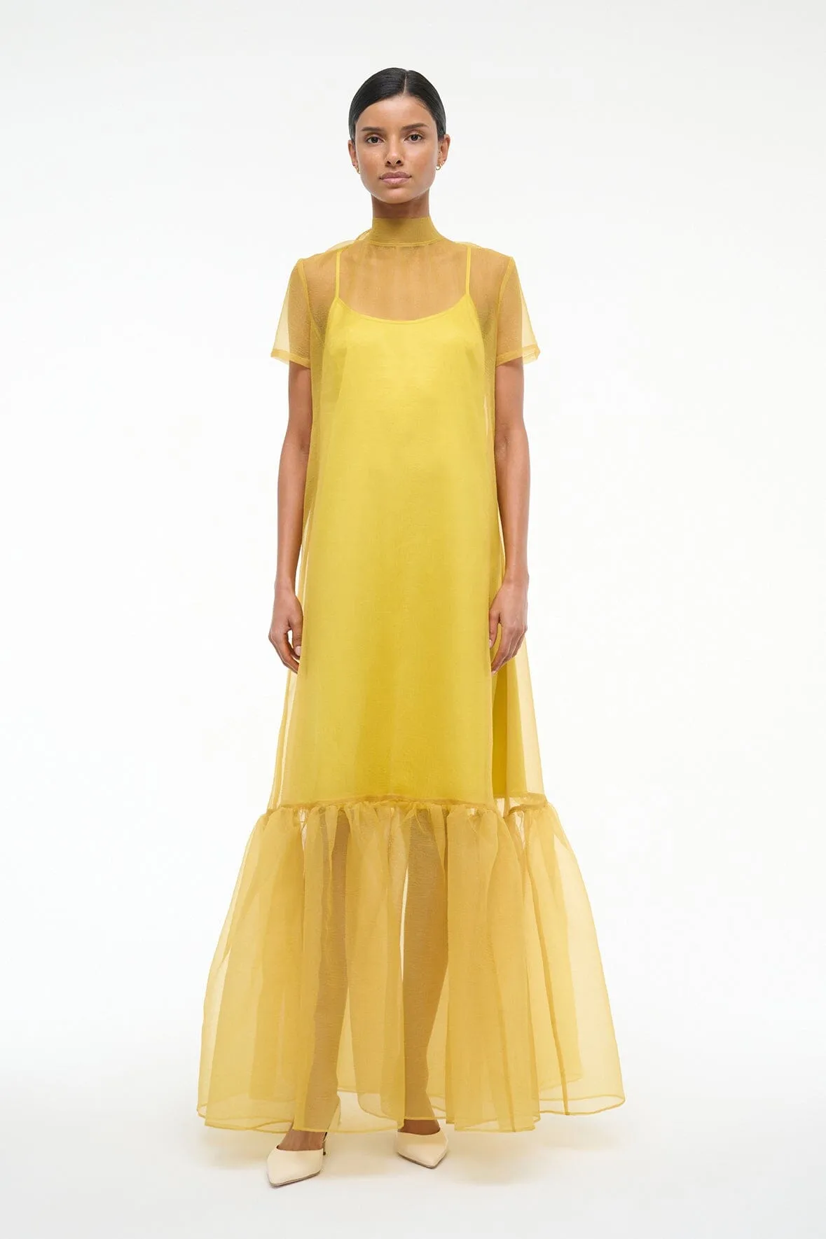 Cocktail-Party Layer Safe CALLUNA DRESS | CHARTREUSE