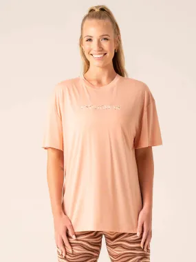 Casual Fit HighThreadCount Unstoppable Oversized T-Shirt - Peach