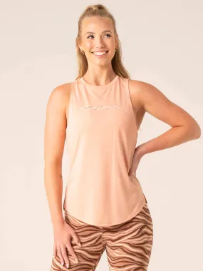 Tencel Blend Fabric Unstoppable Tank - Peach