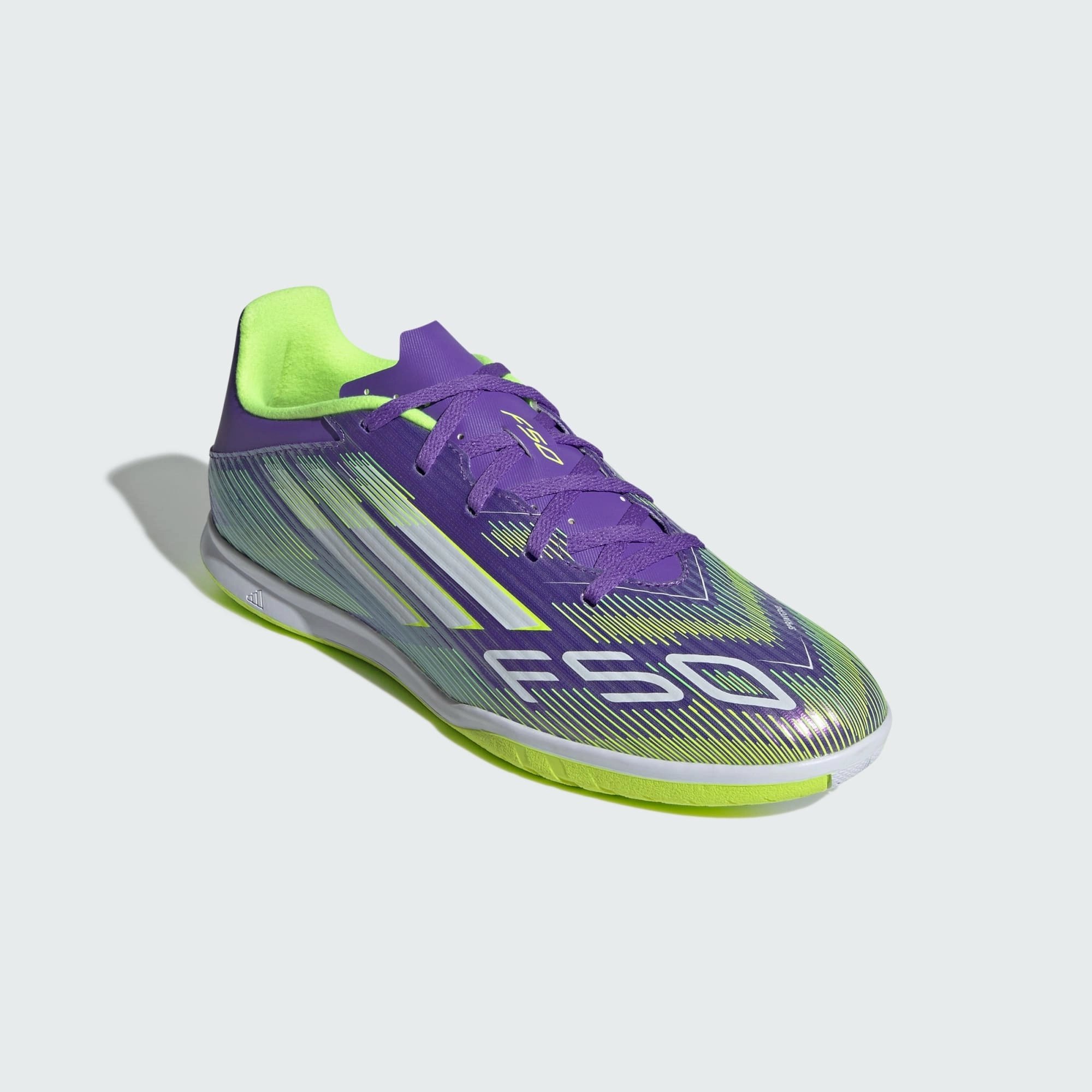 Adidas Men's F50 Club Indoor Purple Football Boots Rocker sole geometry