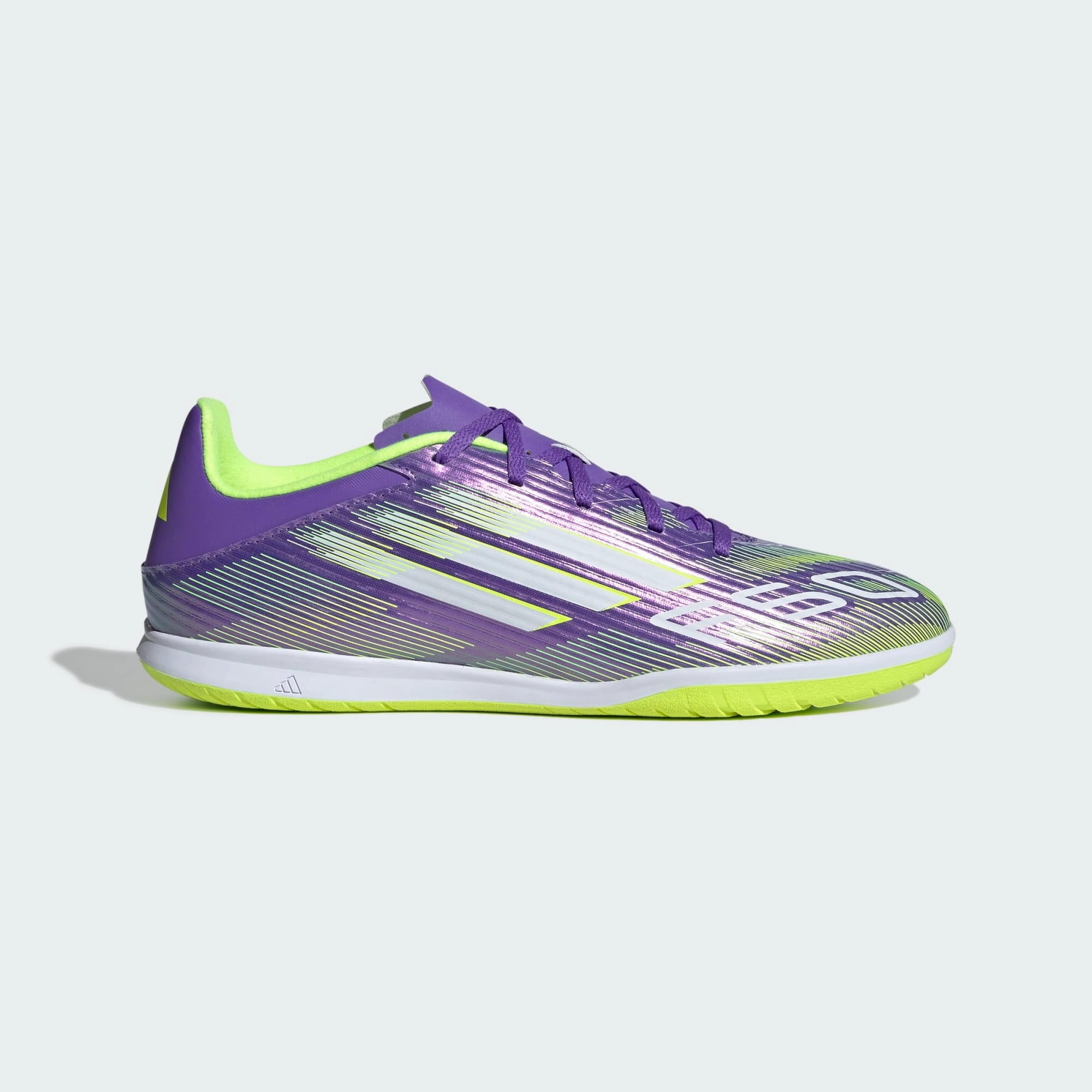 Adidas Men's F50 Club Indoor Purple Football Boots Walking   Friendly Comfortable Footbed