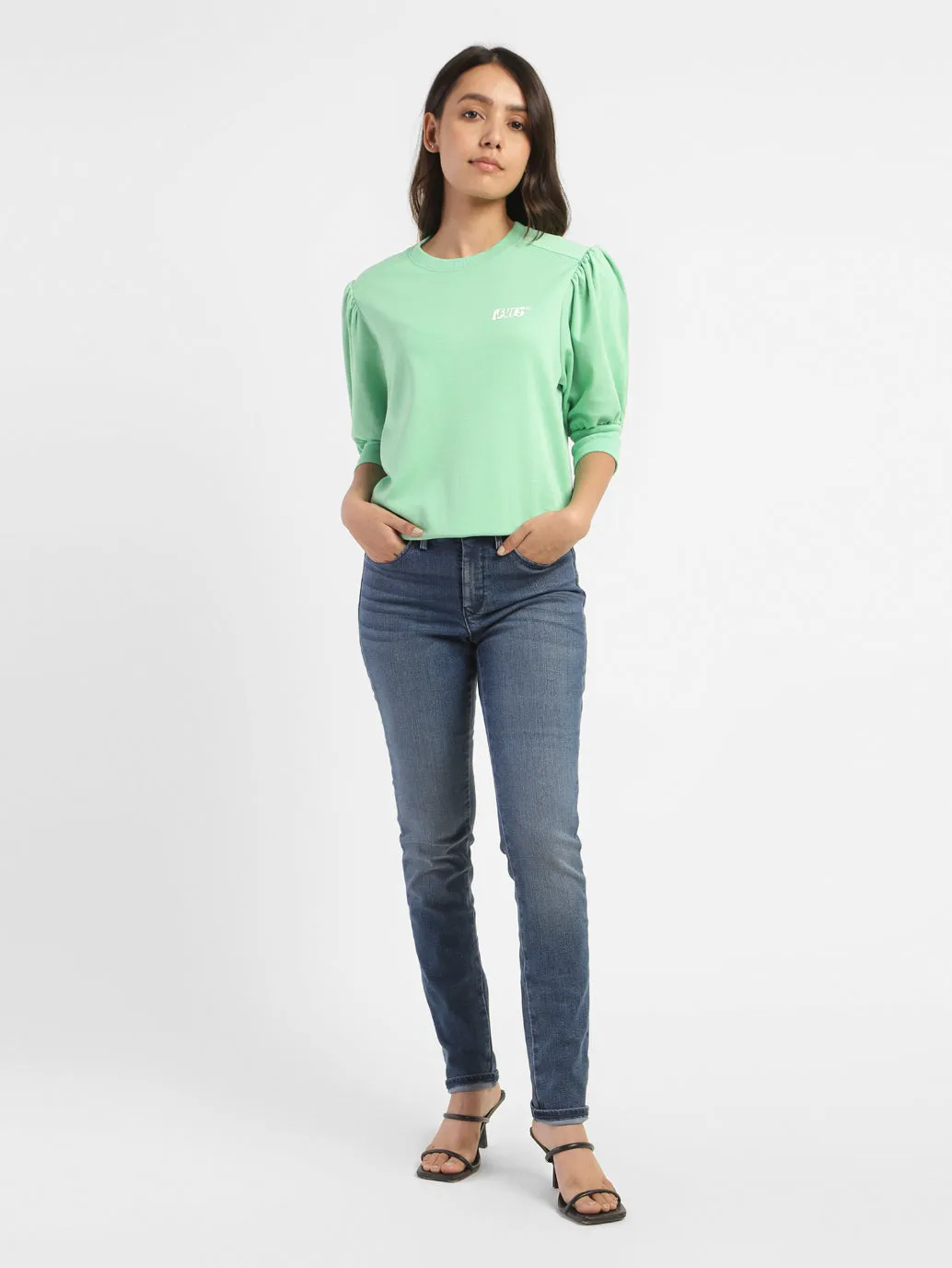 Women's 311 Blue Skinny Fit Mid Rise Jeans Trendy Comfort