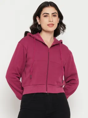Madame Fuschia Hood Neck Sweatshirt Timeless Fashion