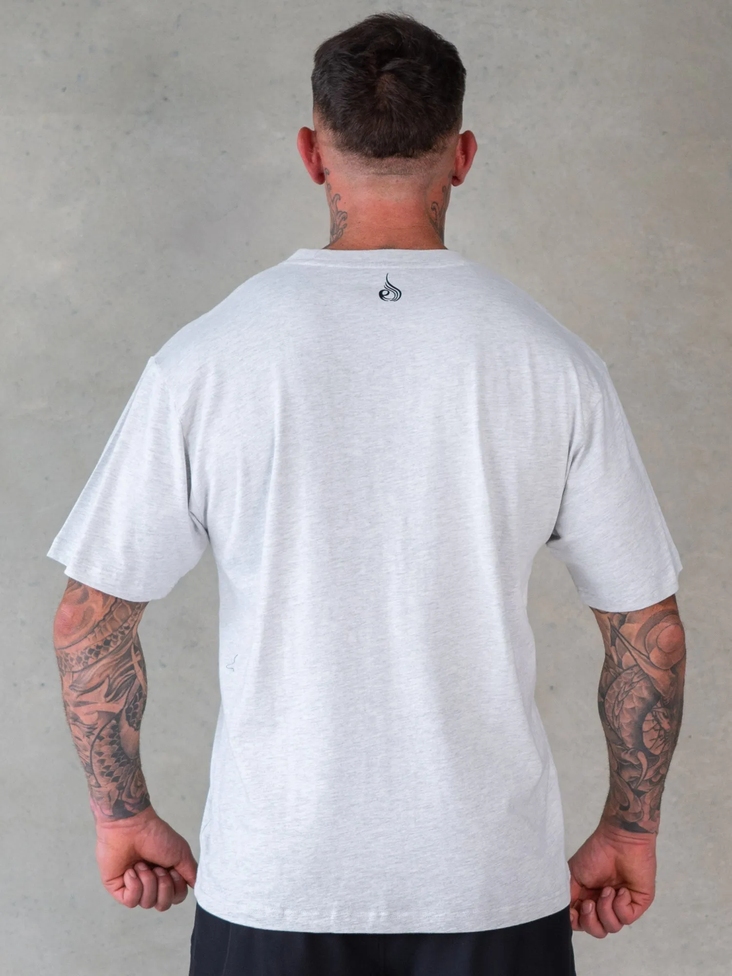 Outdoor Sports Effortless Style You vs You Oversized T-Shirt - Snow Marl