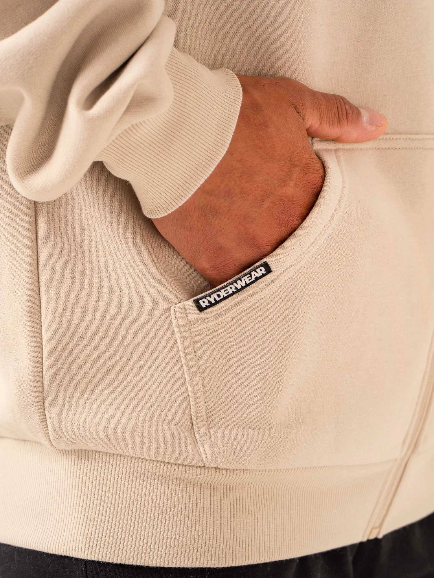 SoftInnerLayer Tagless Neckline Design Emerge Track Jacket - Sand