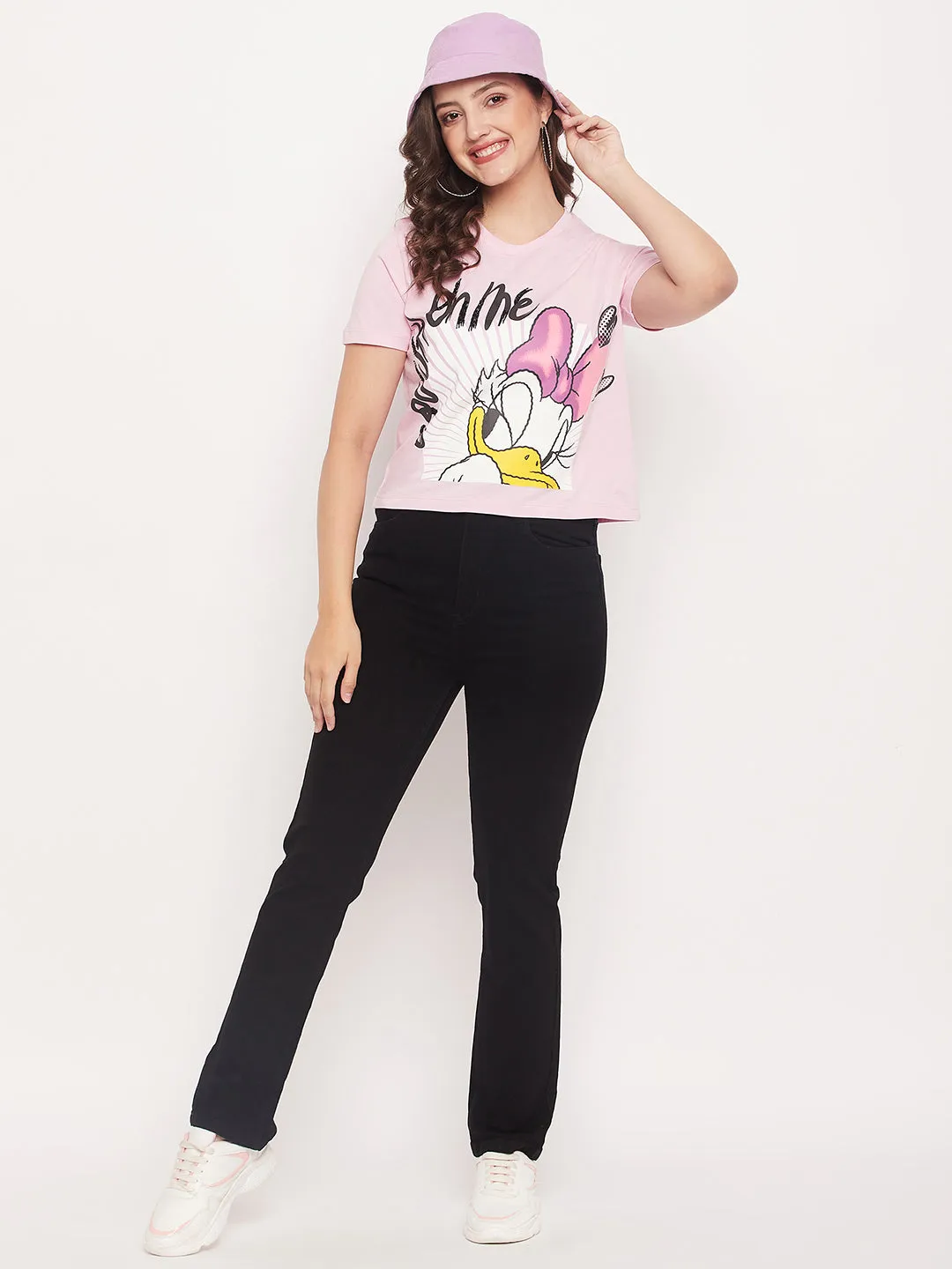 Casual Appeal Effortless Look Madame Disney Daisy Nude Regular Fit T-Shirt